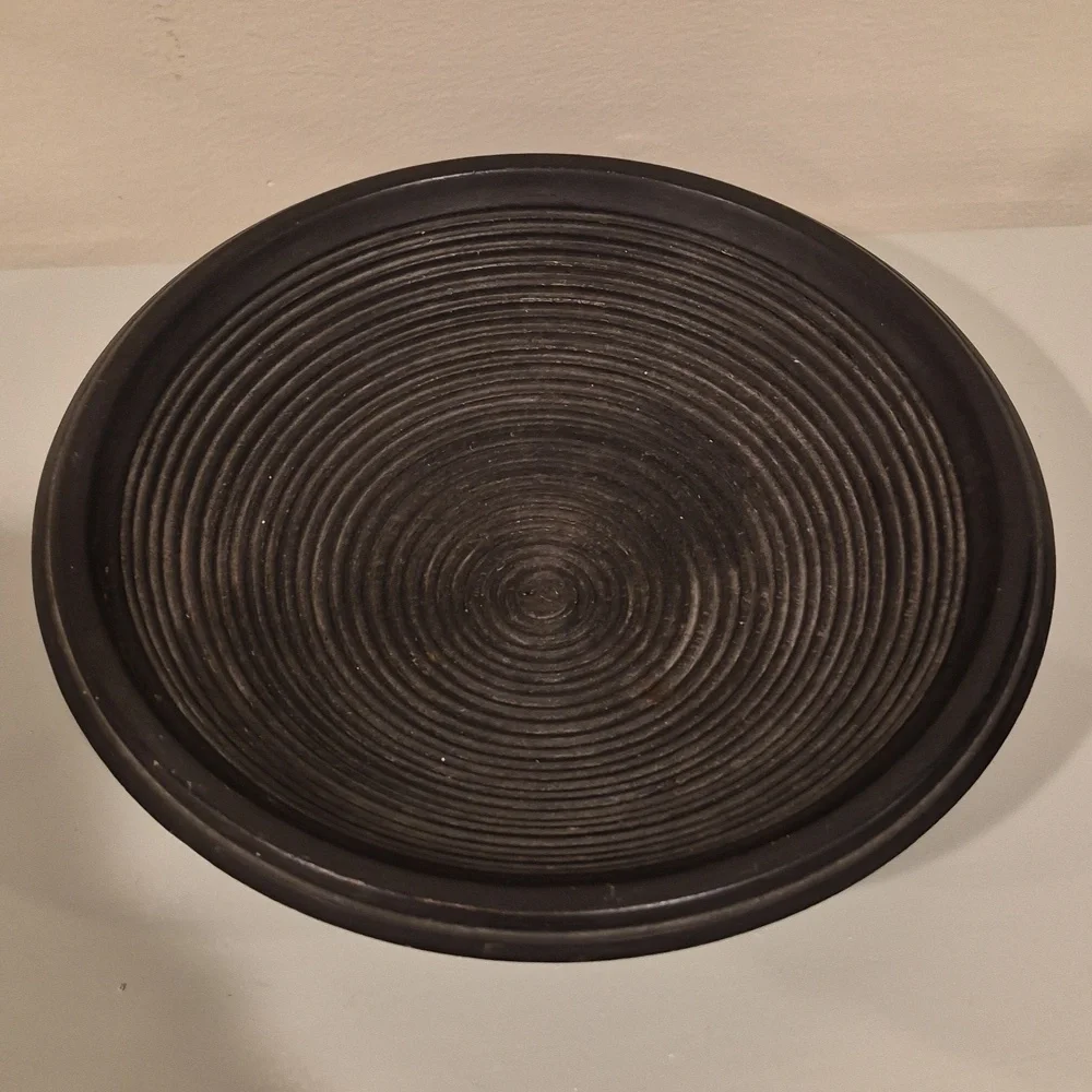Handmade African Asanka Ghanaian grinding Earth Unglazed Pottery Clay bowl